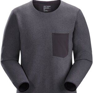 Arc'Teryx Covert Fleece Crew Pullover Sweater Womens LARGE Blue Pocket Square